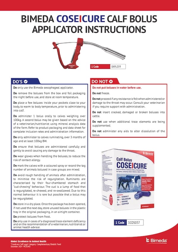 Calf Applicator Instructions