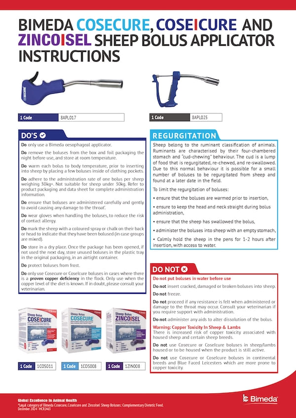 Sheep Applicator Instructions